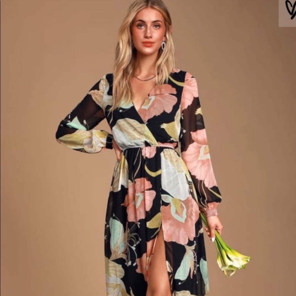 Lulus wonderous water lilly dress